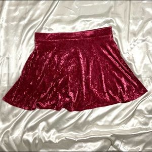 Velvet skater skirt